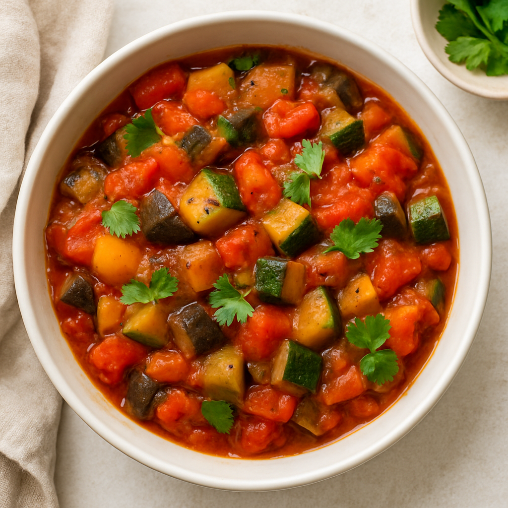 Ratatouille with Fresh Parsley Garnish Ratatouille With Fresh Parsley Garnish